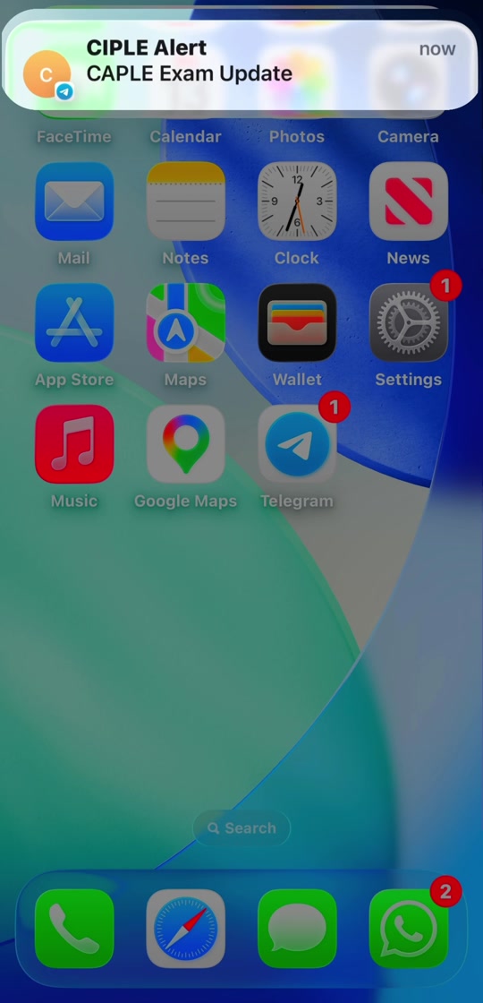 CIPLE alert arriving on a phone screen